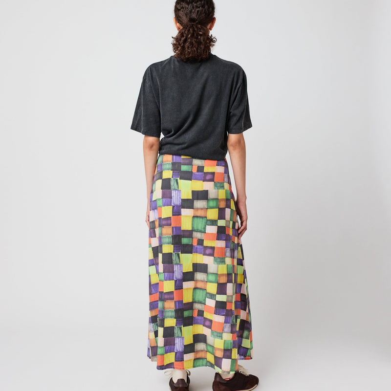 Bobo Choses ADULT Rainbow plaid patterns modal skirt - Studio Play