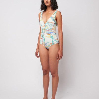 Bobo Choses ADULT Spring Landscape print rib V - neck Swimsuit - Studio Play