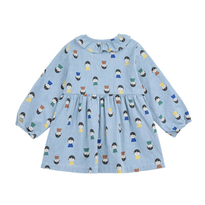 Bobo Choses Baby Game Pawns All Over Light Denim Dress