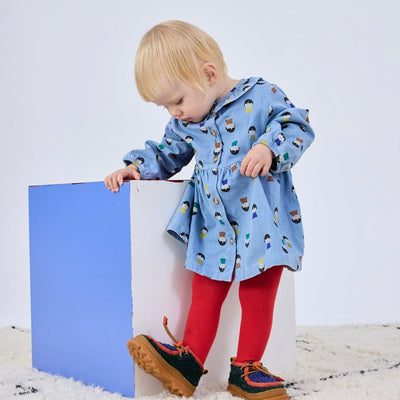 Bobo Choses Baby Game Pawns All Over Light Denim Dress