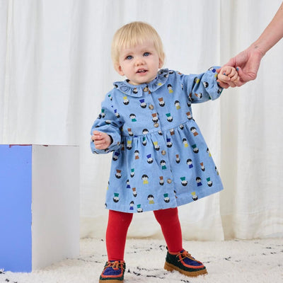 Bobo Choses Baby Game Pawns All Over Light Denim Dress
