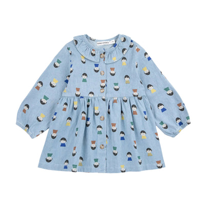 Bobo Choses Baby Game Pawns All Over Light Denim Dress