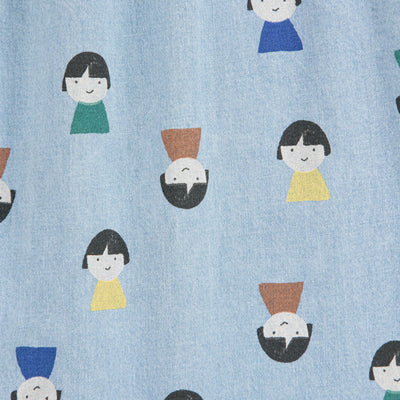 Bobo Choses Baby Game Pawns All Over Light Denim Overall