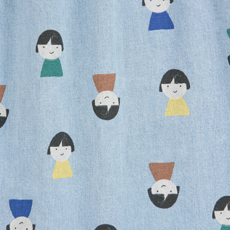 Bobo Choses Baby Game Pawns All Over Light Denim Overall