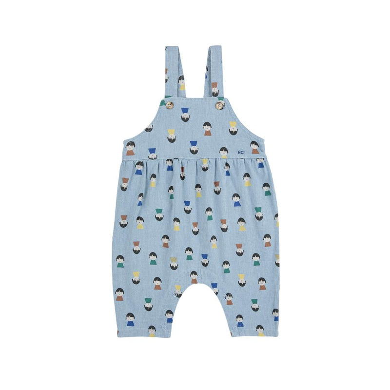 Bobo Choses Baby Game Pawns All Over Light Denim Overall