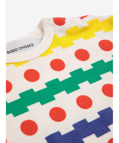 Bobo Choses Baby Geometric All Over Waffle T-shirt Multicolor