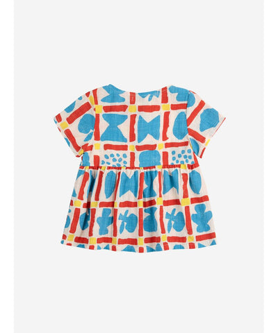 Bobo Choses Baby Geometric Game Woven Dress Multicolor