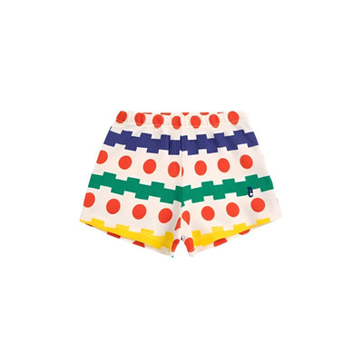 Bobo Choses Baby Geometrical All Over Waffle Shorts Offwhite - Studio Play