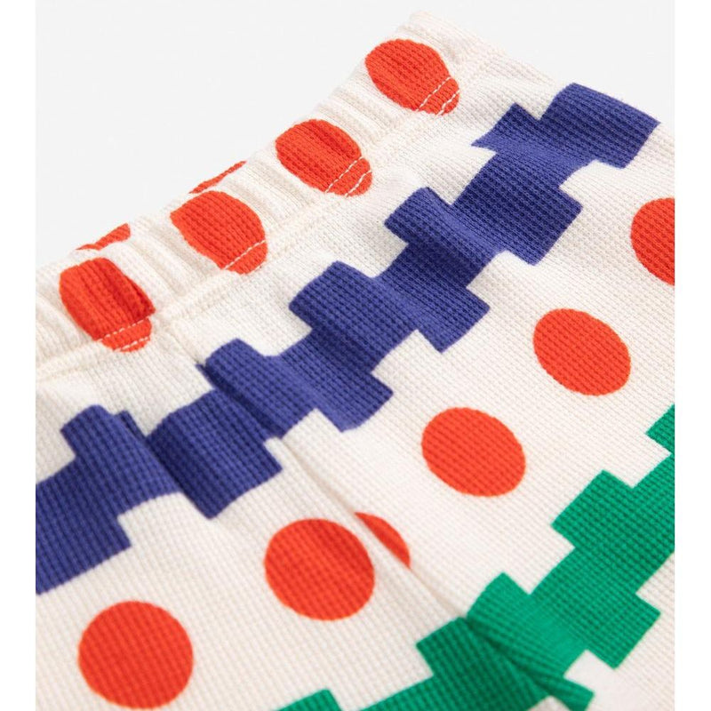 Bobo Choses Baby Geometrical All Over Waffle Shorts Offwhite - Studio Play