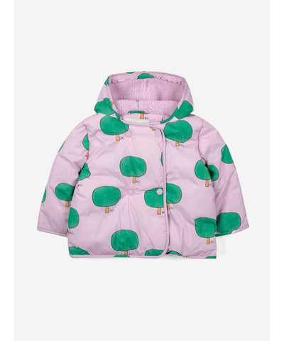 Bobo Choses Baby Green Tree All Over Hooded Anorak