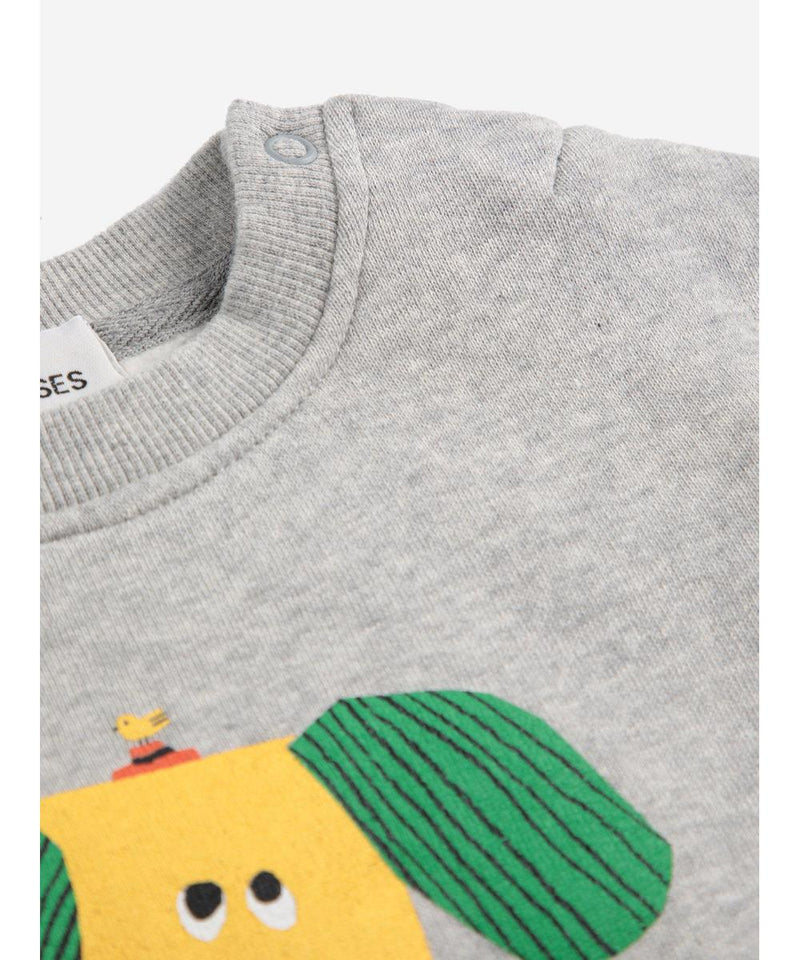 Bobo Choses Baby Happy Dog Sweatshirt Heather Grey