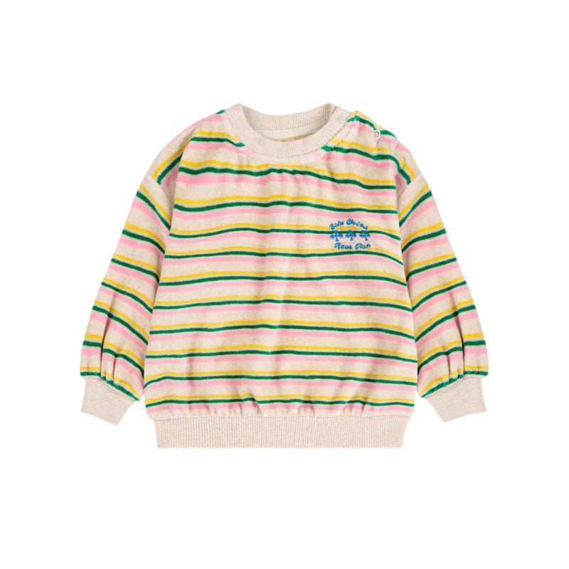 Bobo Choses Baby Have Fun Striped Sweatshirt - Studio Play