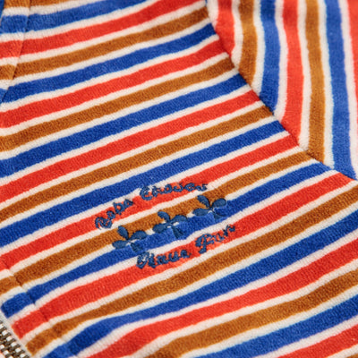 Bobo Choses Baby Have Fun Striped Zipped Hoodie