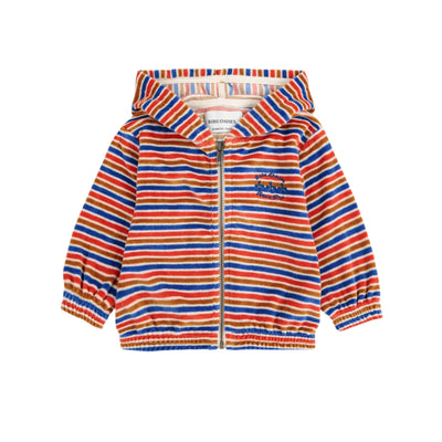 Bobo Choses Baby Have Fun Striped Zipped Hoodie