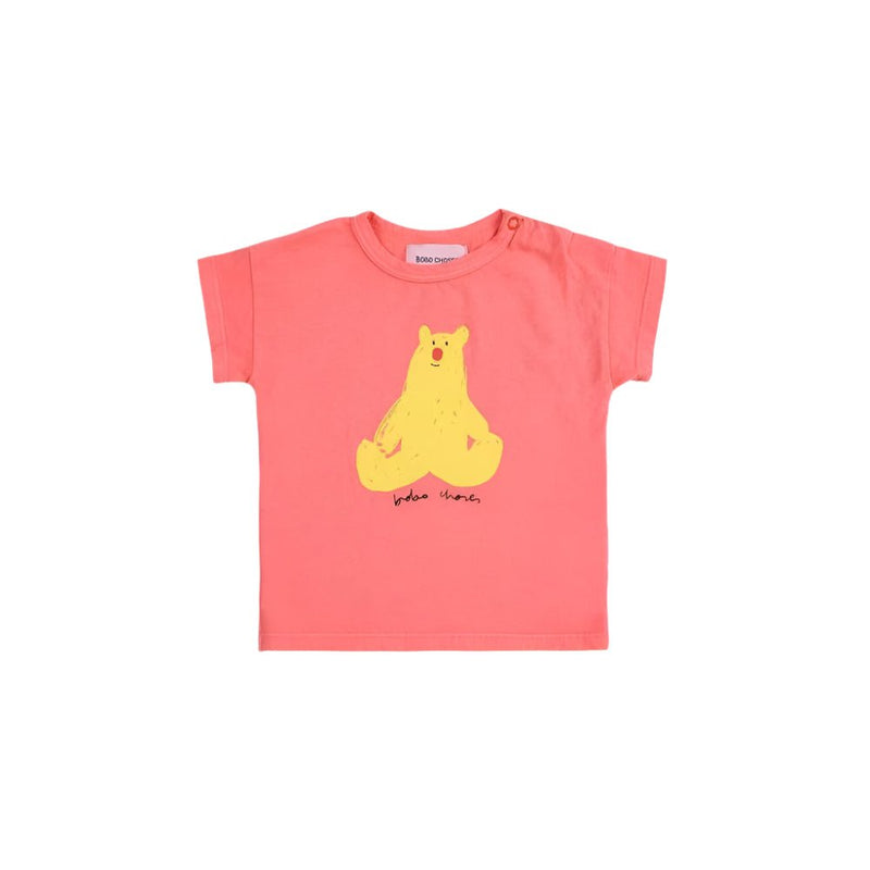 Bobo Choses Baby Hug Me Bear T-shirt Pink - Studio Play