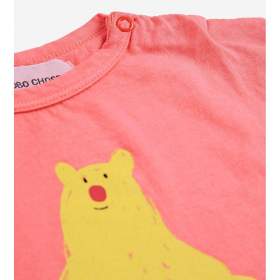 Bobo Choses Baby Hug Me Bear T-shirt Pink - Studio Play