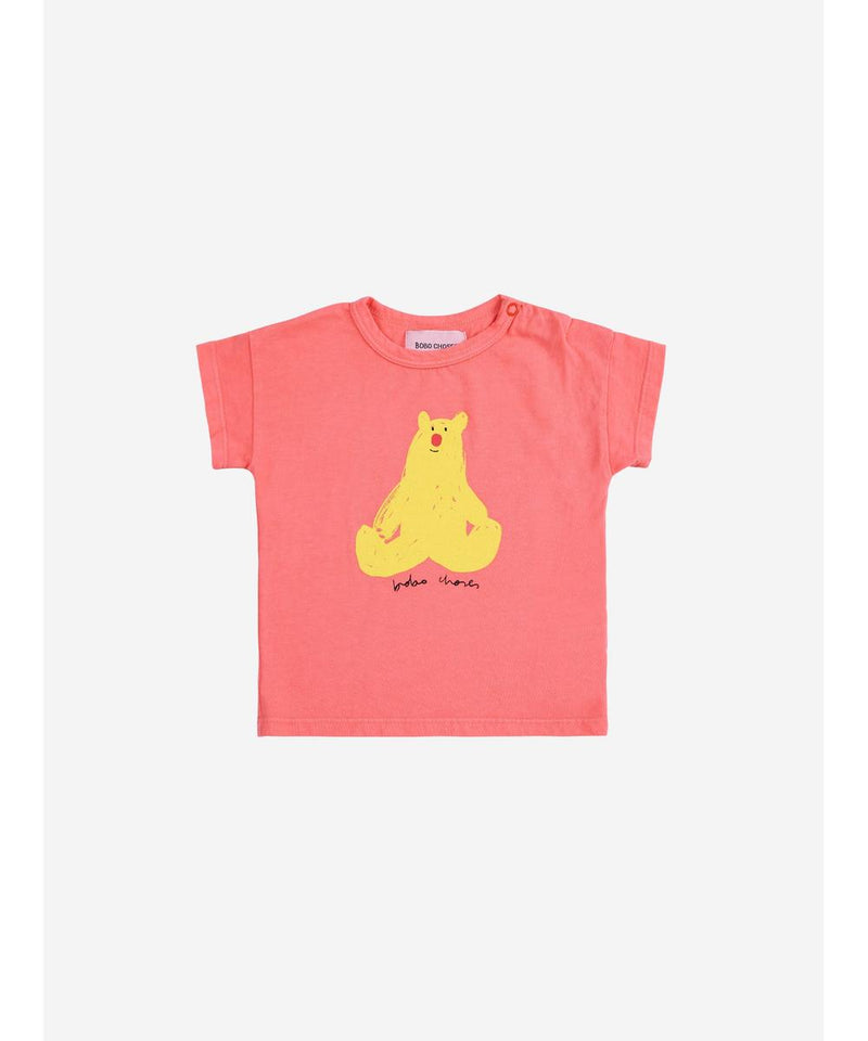 Bobo Choses Baby Hug Me Bear T-shirt Pink