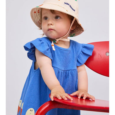 Bobo Choses Baby Morning Egg Ruffle Dress Blue - Studio Play