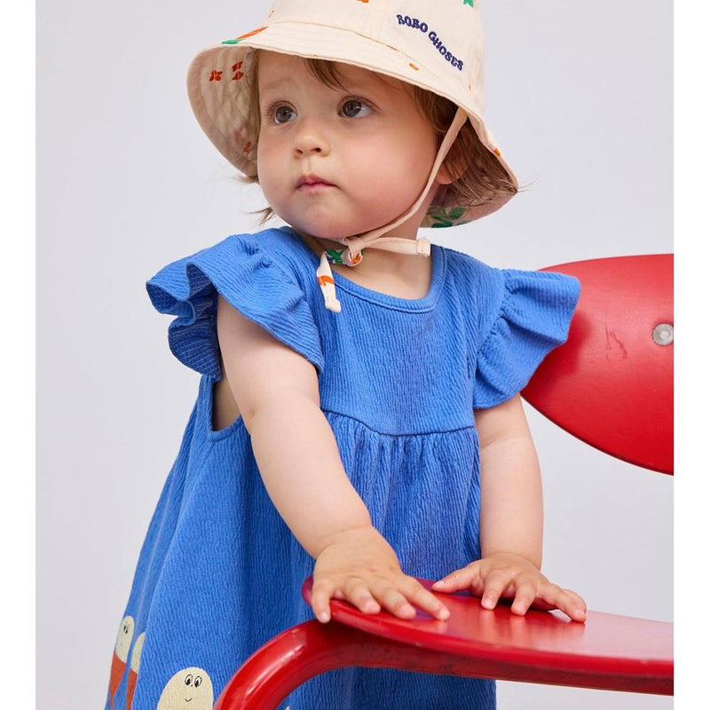 Bobo Choses Baby Morning Egg Ruffle Dress Blue - Studio Play