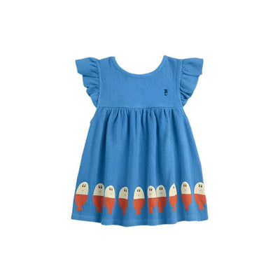 Bobo Choses Baby Morning Egg Ruffle Dress Blue - Studio Play