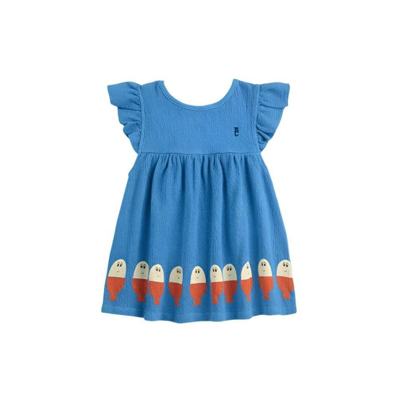 Bobo Choses Baby Morning Egg Ruffle Dress Blue - Studio Play