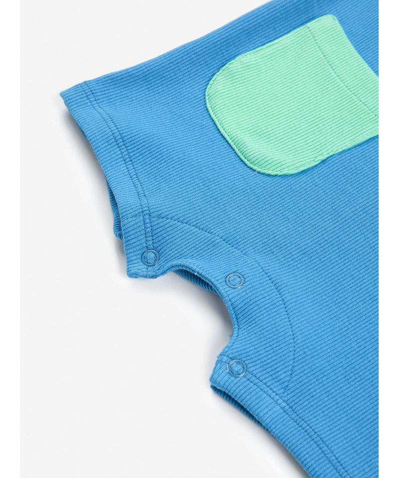 Bobo Choses Baby Smiling Playsuit Blue