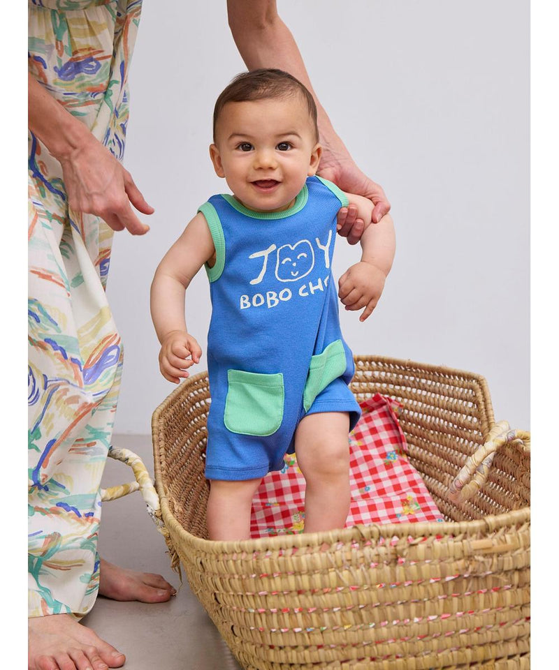 Bobo Choses Baby Smiling Playsuit Blue