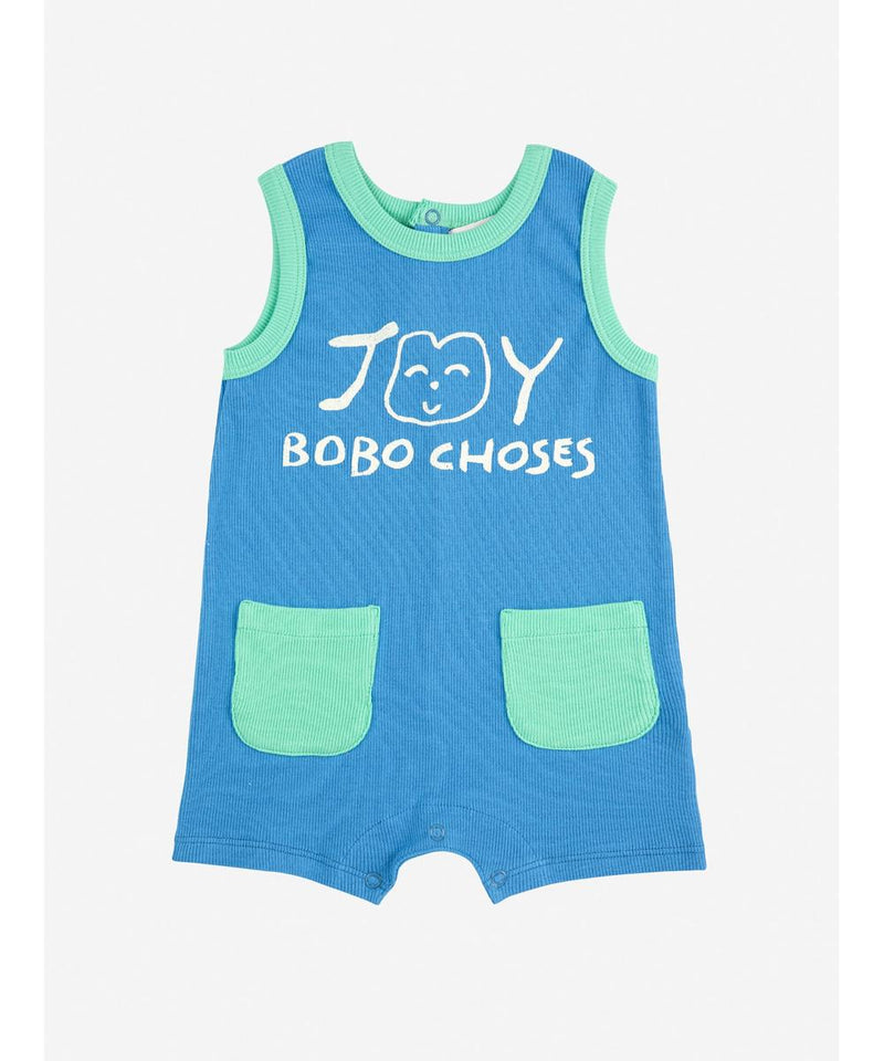Bobo Choses Baby Smiling Playsuit Blue