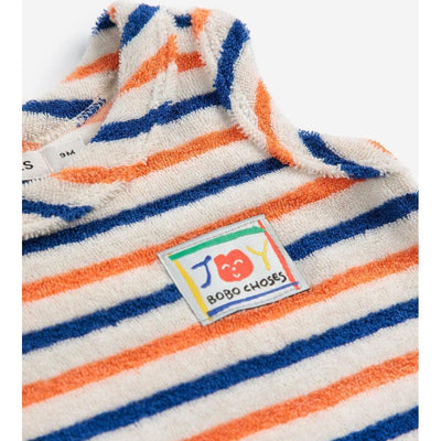 Bobo Choses Baby Smiling Striped Terry Cloth Tank Top Offwhite - Studio Play