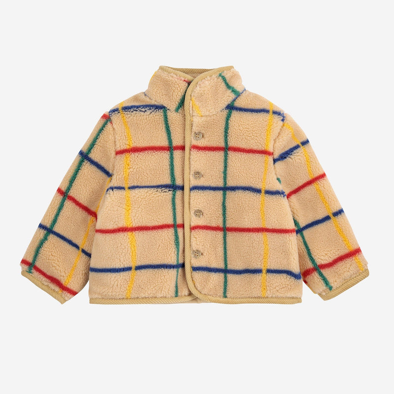 Bobo Choses Baby Stripe Color Sheepskin Jacket