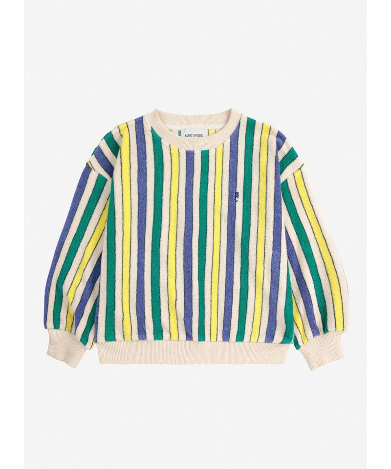 Bobo Choses Baby Striped Terry Cloth Sweatshirt Multicolor