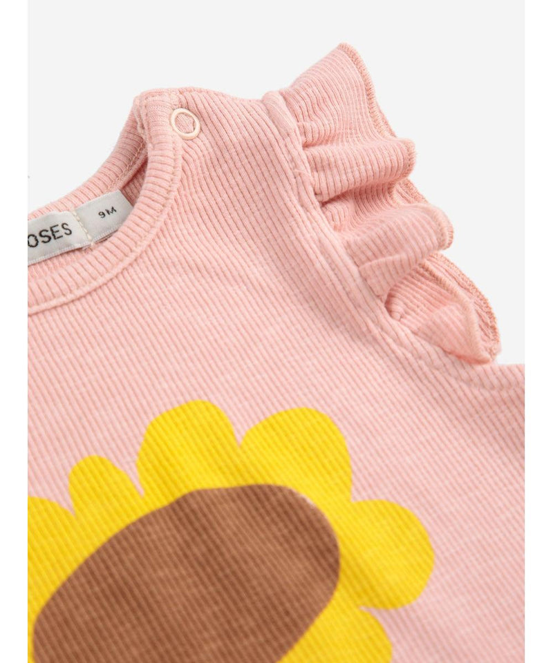 Bobo Choses Baby Sunflower Ruffled Body Light Pink