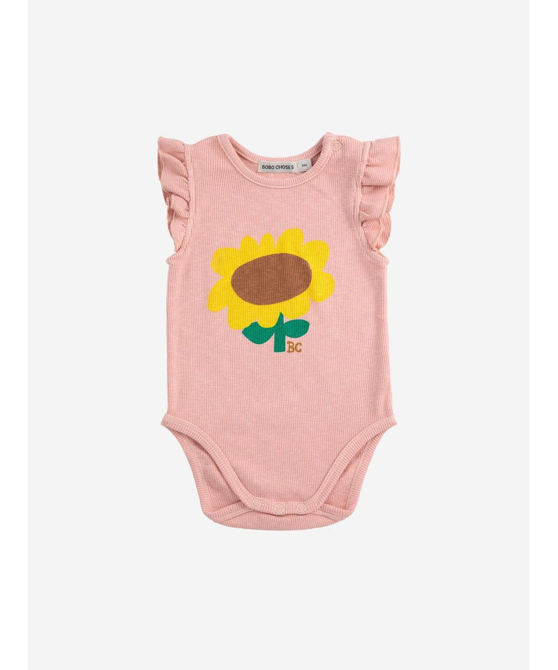 Bobo Choses Baby Sunflower Ruffled Body Light Pink
