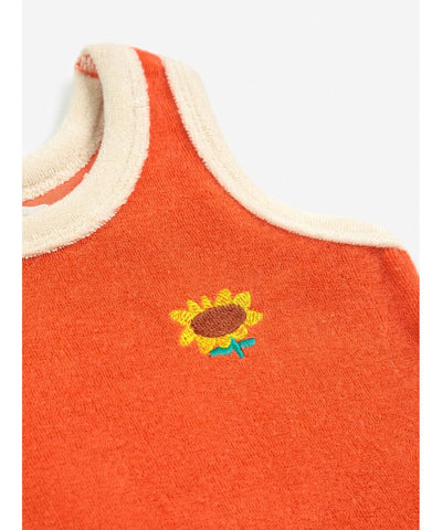 Bobo Choses Baby Sunflower Terry Cloth Tank Top Red