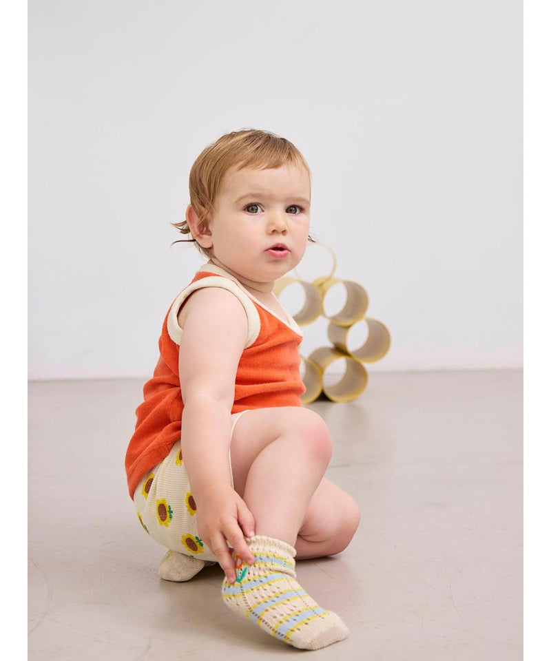 Bobo Choses Baby Sunflower Terry Cloth Tank Top Red