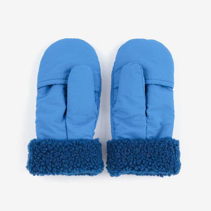 Bobo Choses Bicolor Mittens Blue