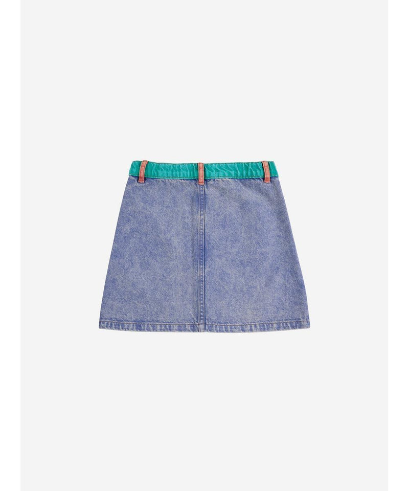 Bobo Choses Color Block Denim Skirt Multicolor
