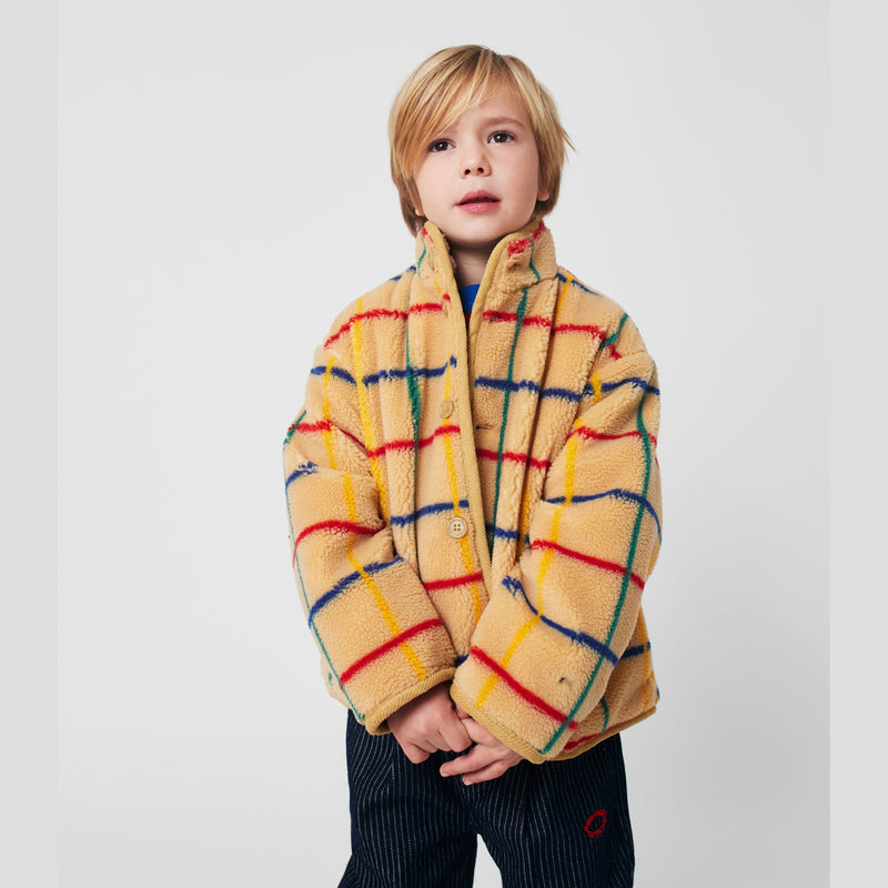 Bobo Choses Color Stripes Sheepskin Jacket