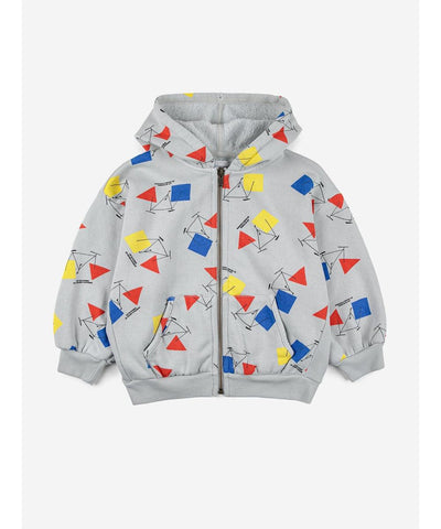 Bobo Choses Crazy Bicy All Over Zipped Hoodie