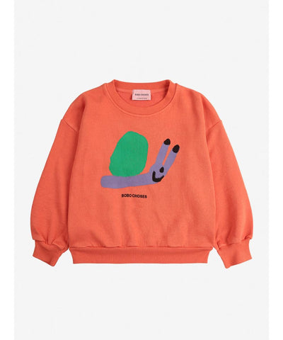 Bobo Choses Funny Snail Sweatshirt Red