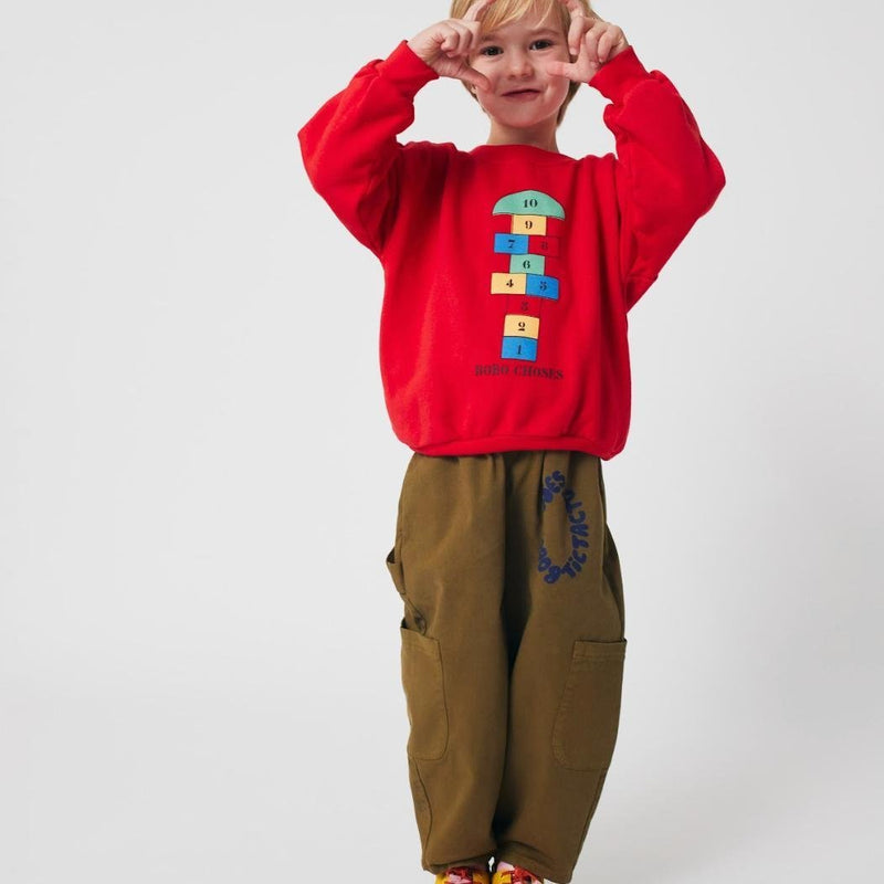 Bobo Choses Hopscotch Sweatshirt Red - Studio Play