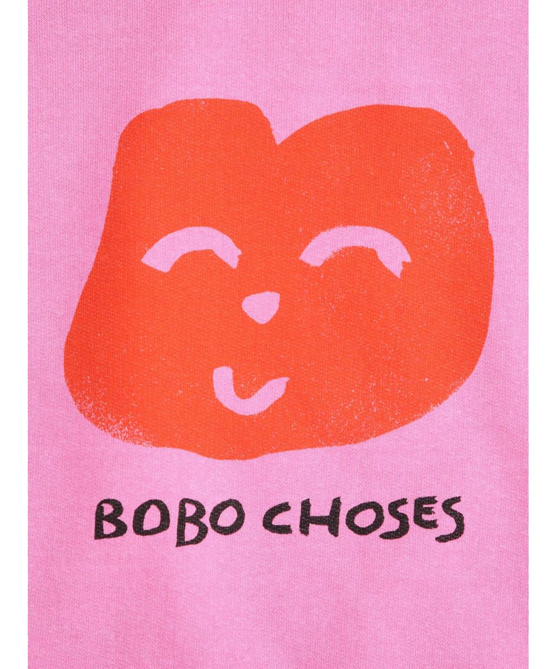 Bobo Choses Joyful Face Sweatshirt Fuchsia