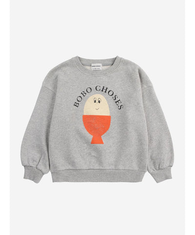 Bobo Choses Morning Egg Sweatshirt Heather Grey