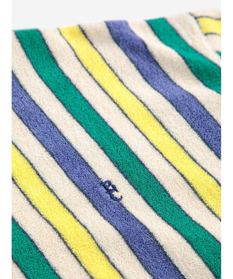 Bobo Choses Multicolor Stripes Terry Cloth Sweatshirt Offwhite