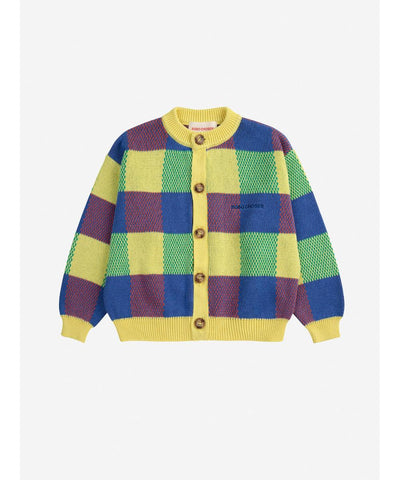Bobo Choses Multicolor Vichy Jacquard Cardigan Multicolor