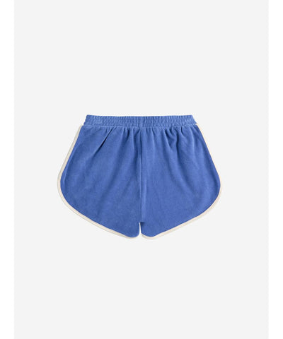 Bobo Choses Smiling Color Block Terry Cloth Shorts Blue