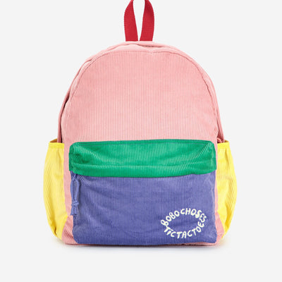 Bobo Choses Tic Tac Toe Color Block Corduroy School Bag - Studio Play