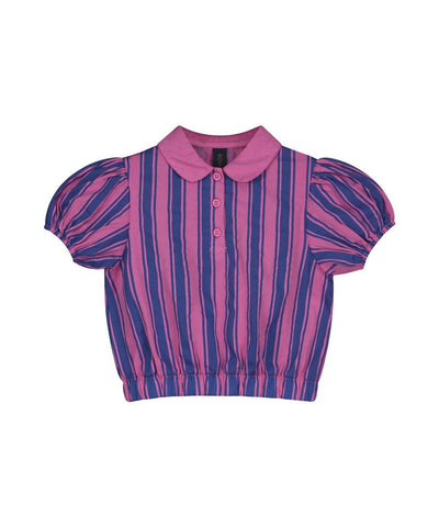 Bonmot Shirt Allover Vertical Stripes Raspberry