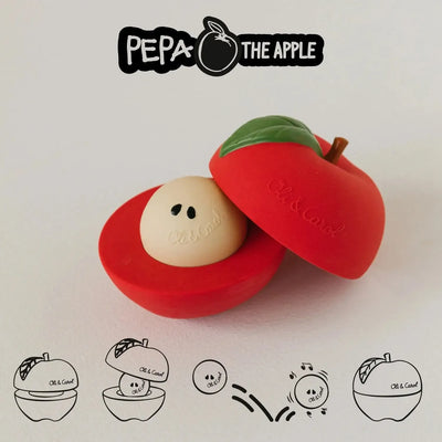 Oli & Carol Bad & Bijtspeeltje Apple Stacking Toy & Rattle Ball