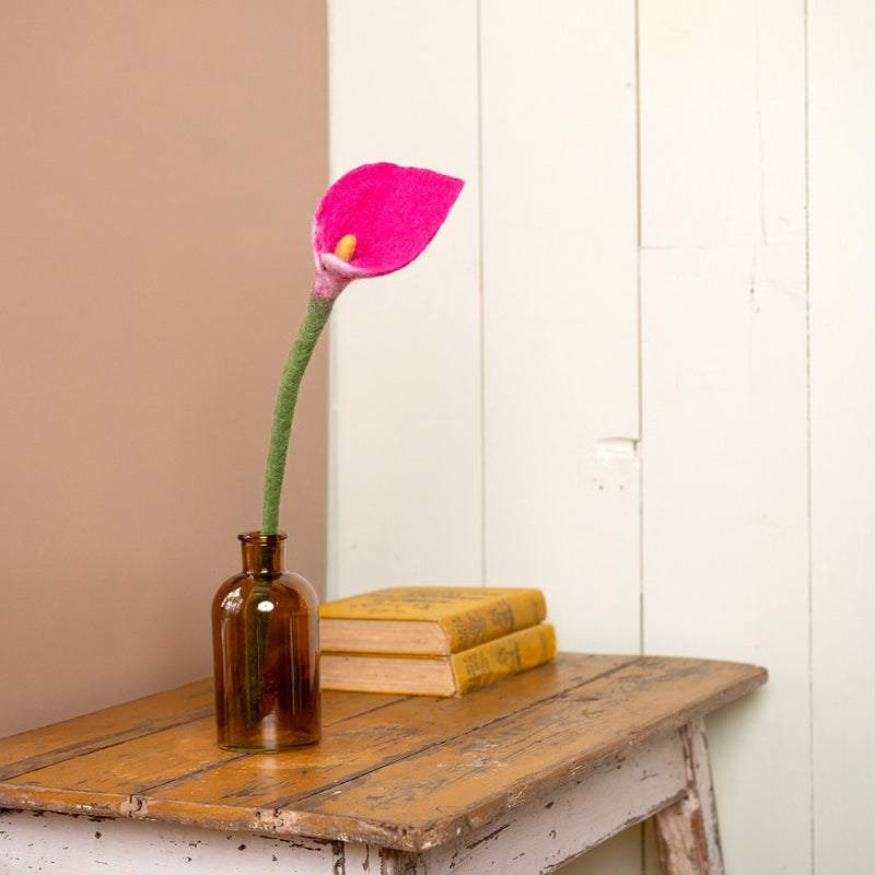 Sjaal Met Verhaal Bloem Calla Magenta